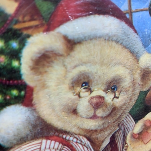 Vintage Teddy Bear Elves Christmas Card Holder card display 56"" long - Picture 11 of 12